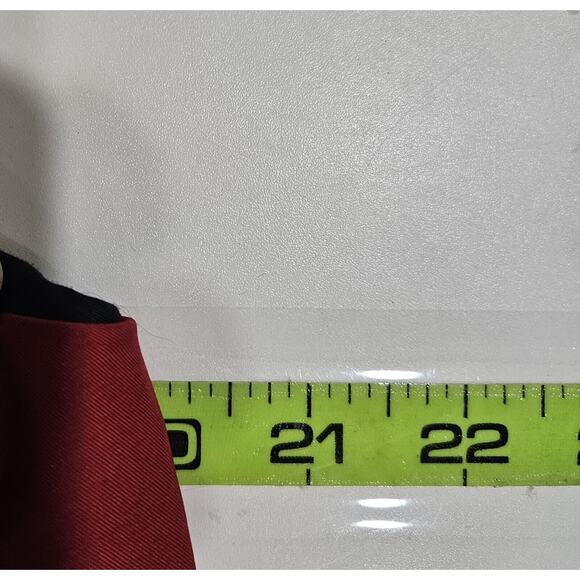 Chaps Black Quilted Reversible Vest Solid Red Snap Pockets Full Zip Medium - Picture 9 of 10